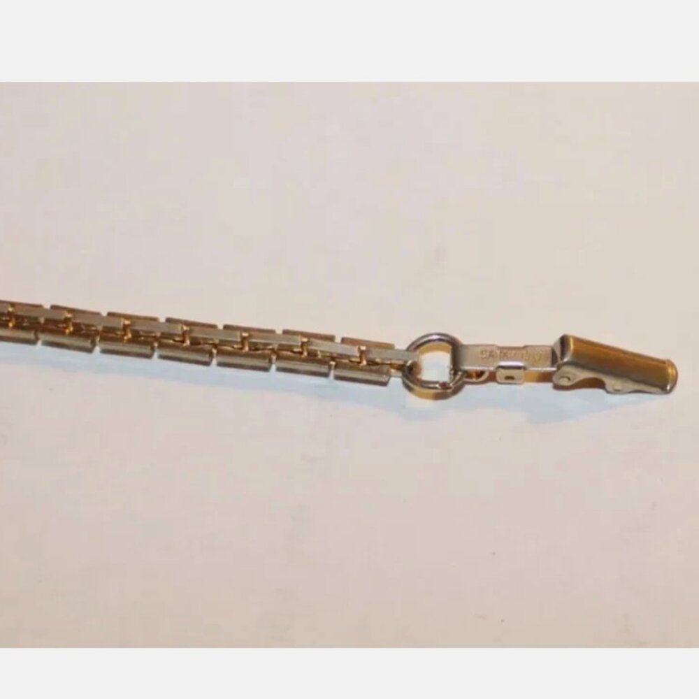 Vintage Signed Sarah Coventry Gold-Tone Link Bracelet 7 inches Costume Jewelry